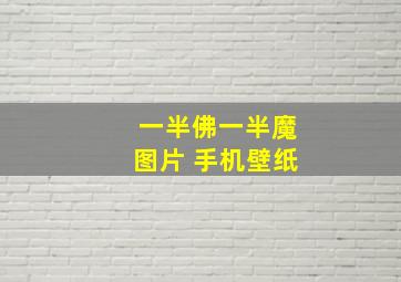 一半佛一半魔图片 手机壁纸